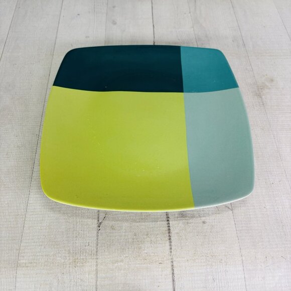 Home Target GREEN COLOR BLOCK Various Blue Blocks Square Stoneware Dinner Set 4 - Picture 4 of 16